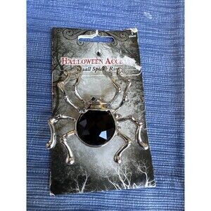 Black and silver Halloween Charm Bracelet With Spider Centerpiece